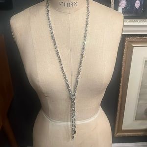 Chico’s Crystal Rope Lariat Crystal Necklace